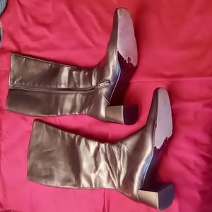 Black All Leather Tall Boot